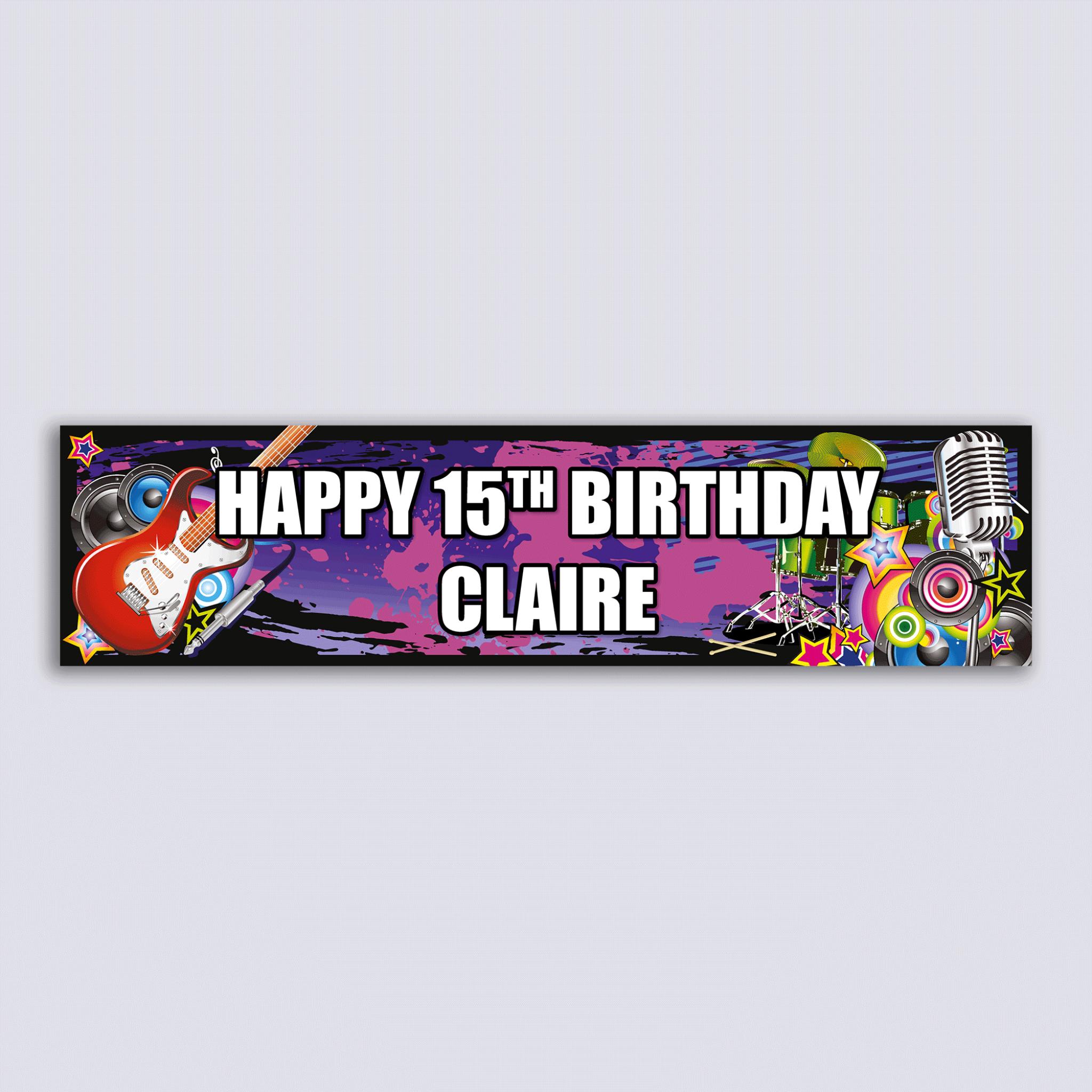 Personalised Banner - Rock Star