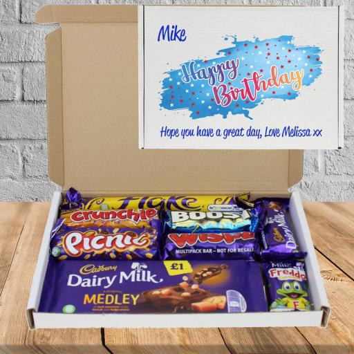 Send Chocolate Birthday Wishes Blue