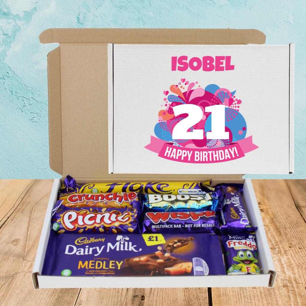 Send Cadburys Chocolate Birthday Pink Age Box