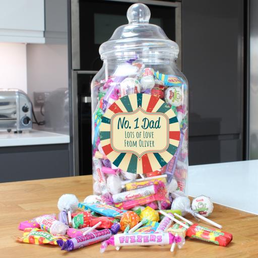 Retro Stripes Victorian Sweetie Jar