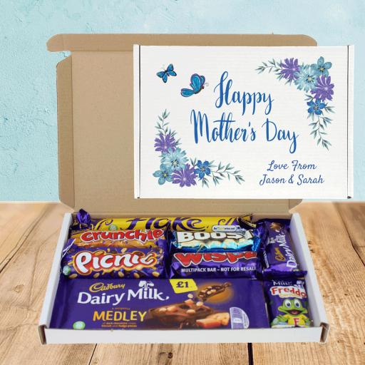 Send Cadburys Mothers Day Blue Flowers Chocolate Box