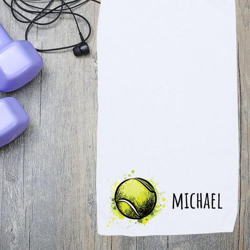 Personalised Sports Towel - Tennis