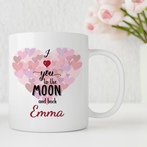 Personalised Heart Design Valentine's Mug
