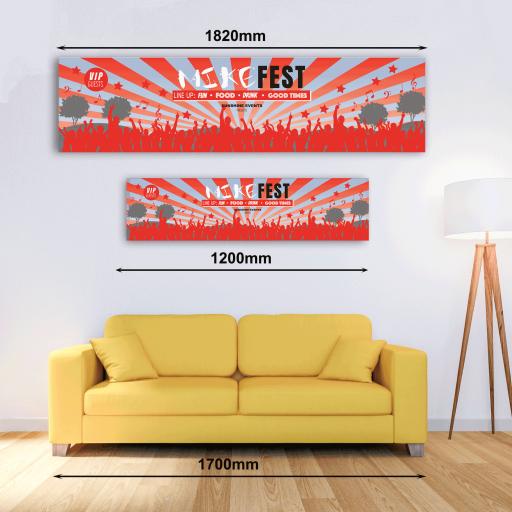 Personalised Banner - Festival Red Coachella Style Banner