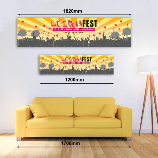 Personalised Banner - Festival Yellow Coachella Style Banner