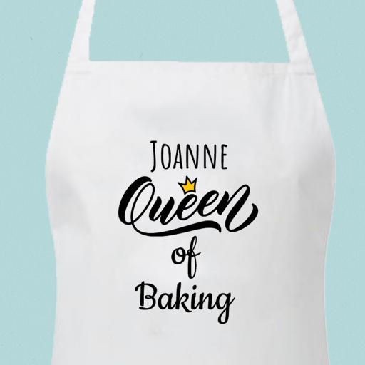 Personalised Adult Queen of Baking Apron