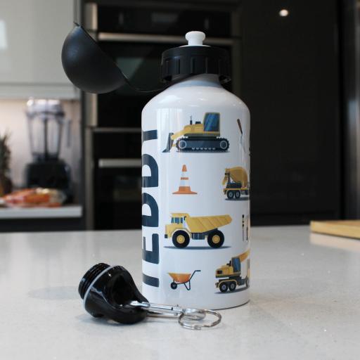 Construction Digger Kids Water Bottle