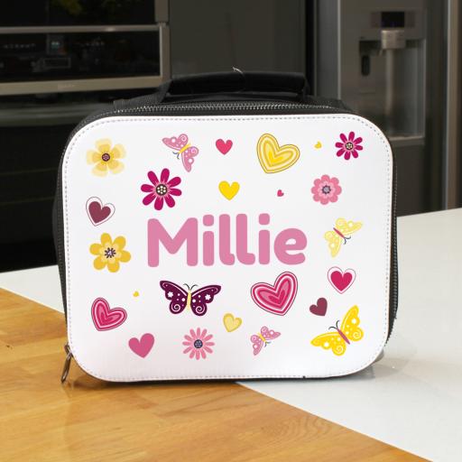 Butterfly & Flowers Lunch Bag