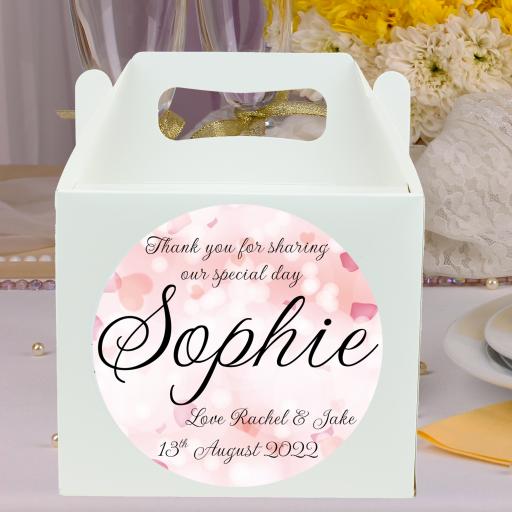 Children's Wedding Activity Box with Pink Flutter Design