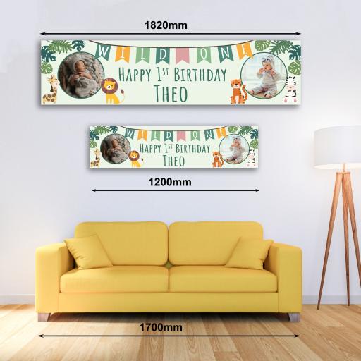 Personalised Banner - Wild One Photo Banner