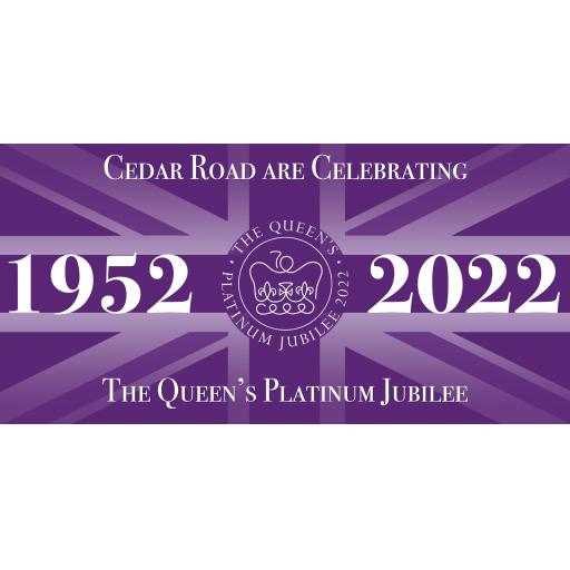 Queens Platinum Jubilee Giant Purple Banner