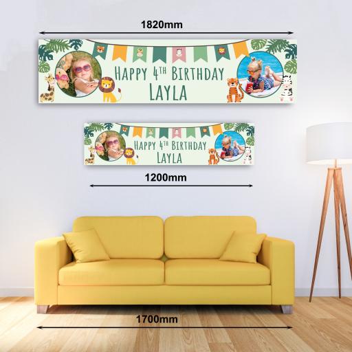Personalised Banner - Wild Birthday Photo Banner