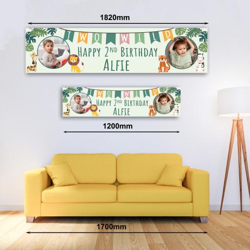 Personalised Banner - Two Wild Photo Banner