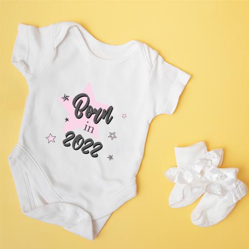 Pink Baby Bodysuit Born in 2022, 2023