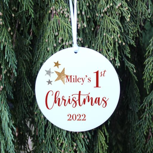 Personalised First Christmas Tree Decoration