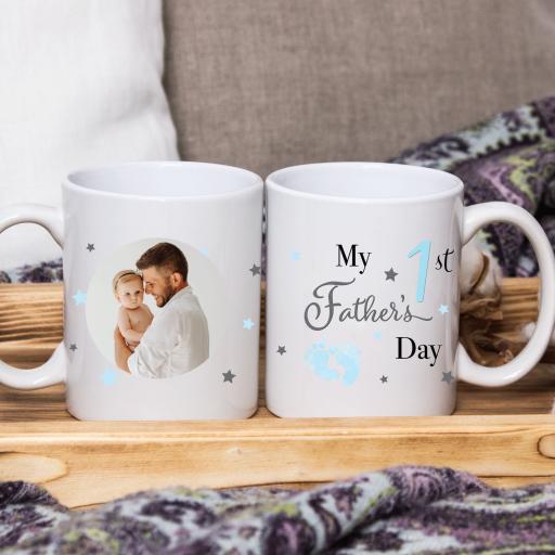 Personalised My 1st Father's Day Photo Mug