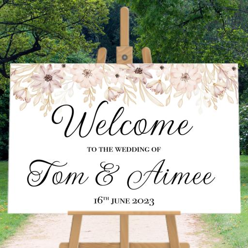 Personalised Wedding Welcome Sign
