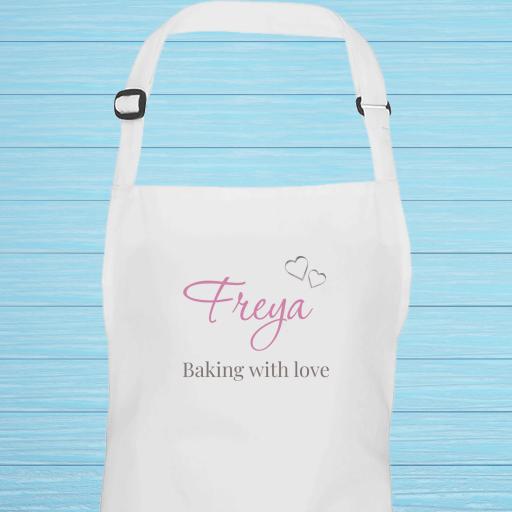 Personalised Adult Baking with Love Apron